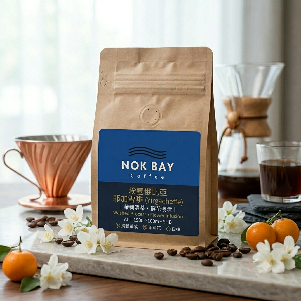 Nok Bay coffee 香港烘焙 精品咖啡豆 埃塞俄比亞 耶加雪啡 (Yirgacheffe)|茉莉清茶・鮮花浸漬 淺烘焙