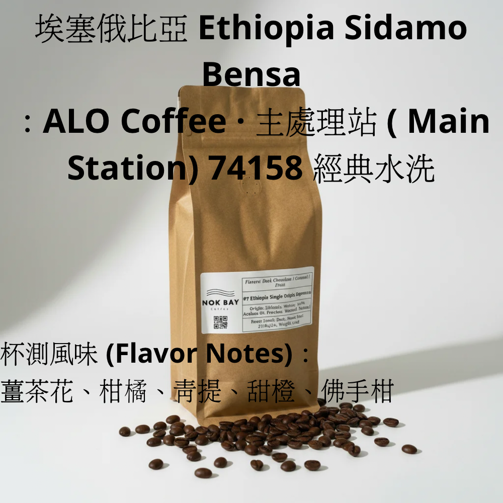 Nok Bay 香港烘焙 埃塞俄比亞 Ethiopia Sidamo Bensa ：ALO Coffee · 主處理站 (Main Station) 74158 經典水洗 手沖精品咖啡豆